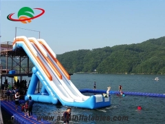 Wonderful Commercial Floating Giant Inflatable Aqua Water Park Flying Slide For Sale