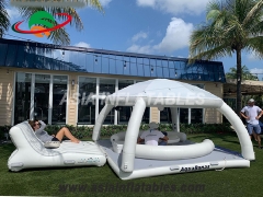 Floating Dock Inflatable Aqua Banas With Tent