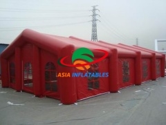Red Color Giant Inflatable Marquee Tent For Wedding Salon, Car Spray Paint Booth, Inflatable Paint Spray Booth Factory