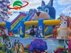 Funny #Bluey Jumping Castle Combo Bounce House Hire