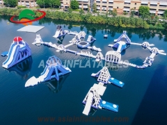 Şık Yetişkinler Spor Aqua Su Eğlence Parkı Oyunu, Göl için Şişme Yüzen Aqua Park